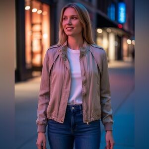 Size M Daughters of the liberation Anthropologie moto utility jacket